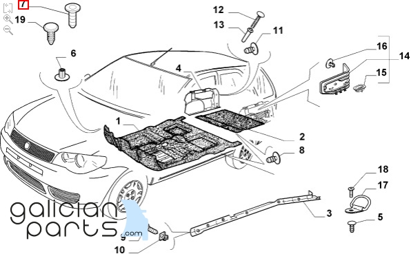 7689821 Pack 2 Topes 9mm Fiat Barchetta Seicento Cinquecento